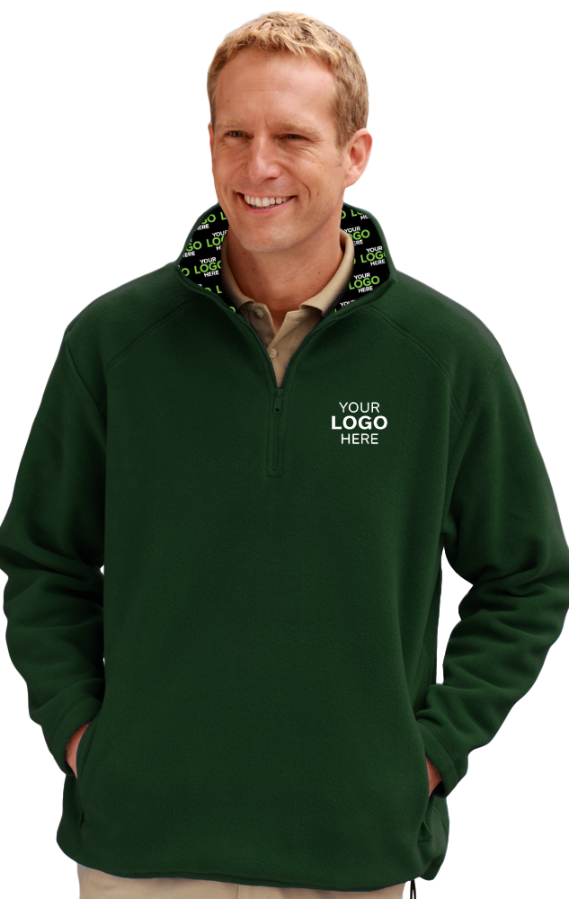 Blue Generation Your Logo Here Mens Micro Fleece Zip Pullover-BG9952H