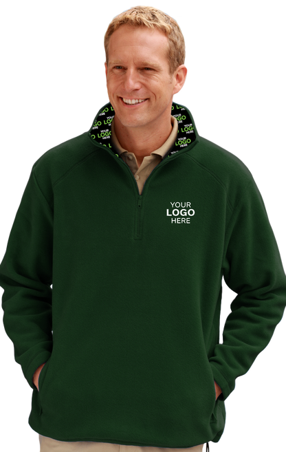 Blue Generation Your Logo Here Mens Micro Fleece Zip Pullover-BG9952H