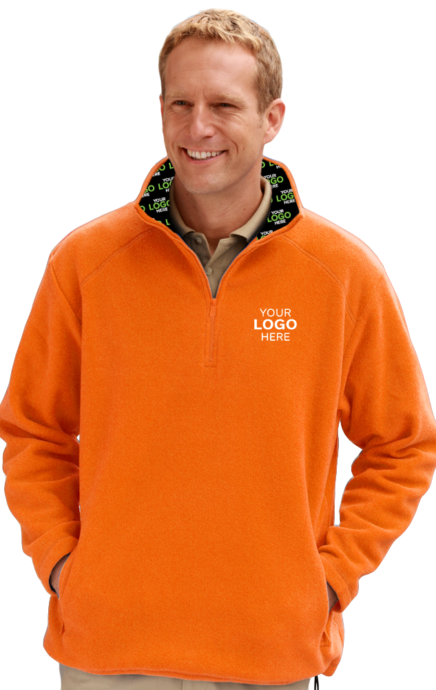 Blue Generation Your Logo Here Mens Micro Fleece Zip Pullover-BG9952H
