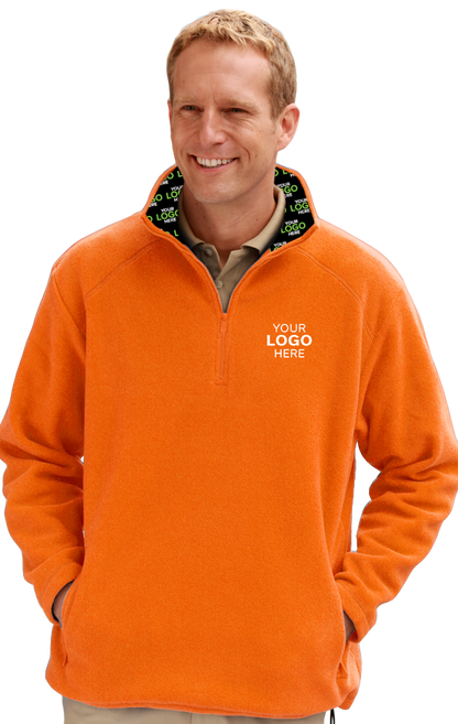 Blue Generation Your Logo Here Mens Micro Fleece Zip Pullover-BG9952H