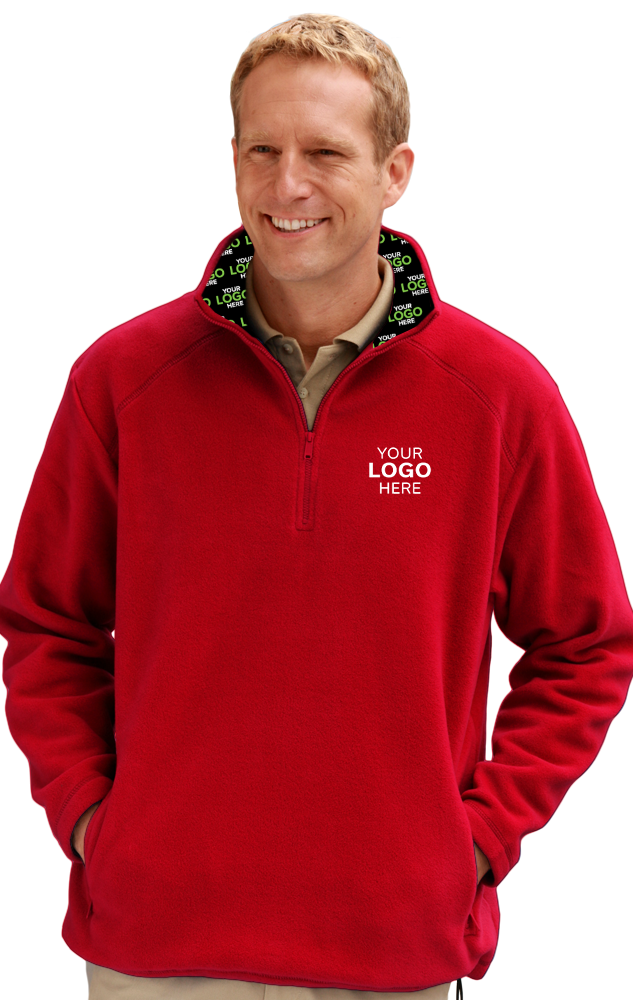 Blue Generation Your Logo Here Mens Micro Fleece Zip Pullover-BG9952H