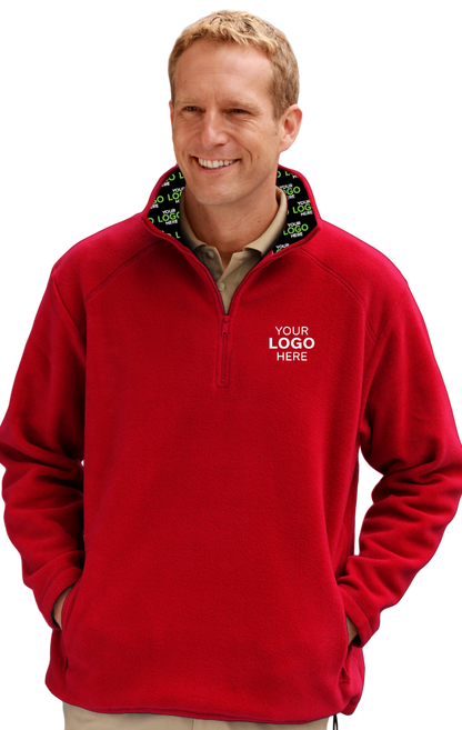 Blue Generation Your Logo Here Mens Micro Fleece Zip Pullover-BG9952H