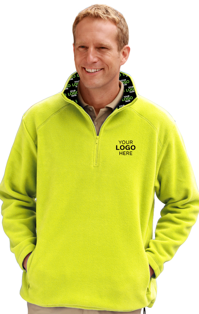 Blue Generation Your Logo Here Mens Micro Fleece Zip Pullover-BG9952H