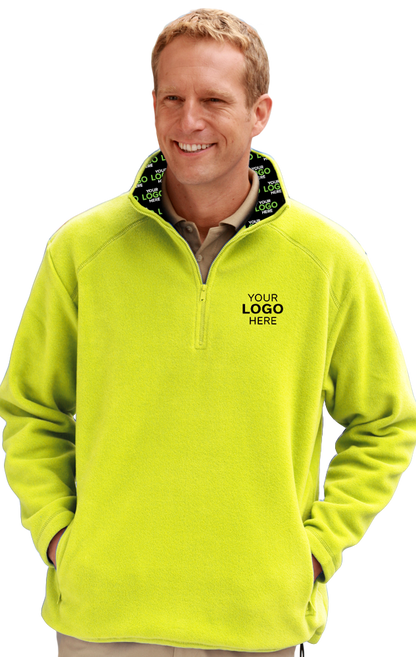 Blue Generation Your Logo Here Mens Micro Fleece Zip Pullover-BG9952H