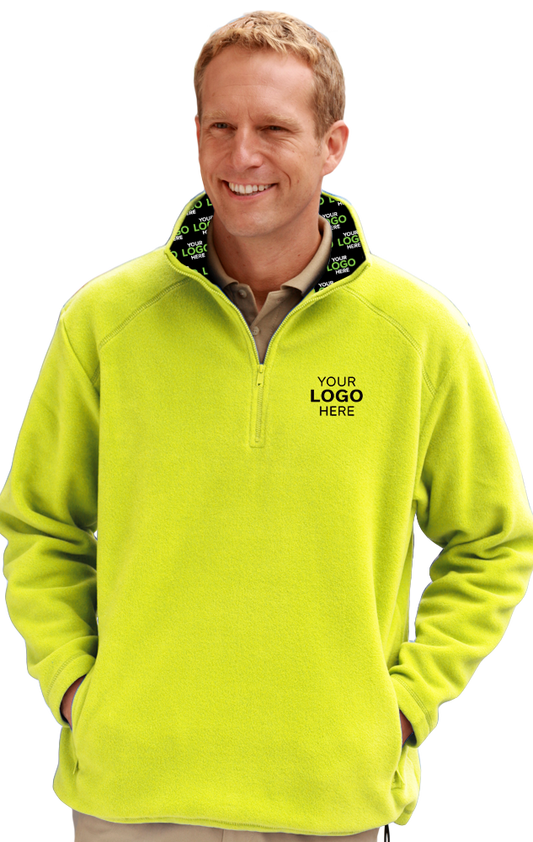 Blue Generation Your Logo Here Mens Micro Fleece Zip Pullover-BG9952H