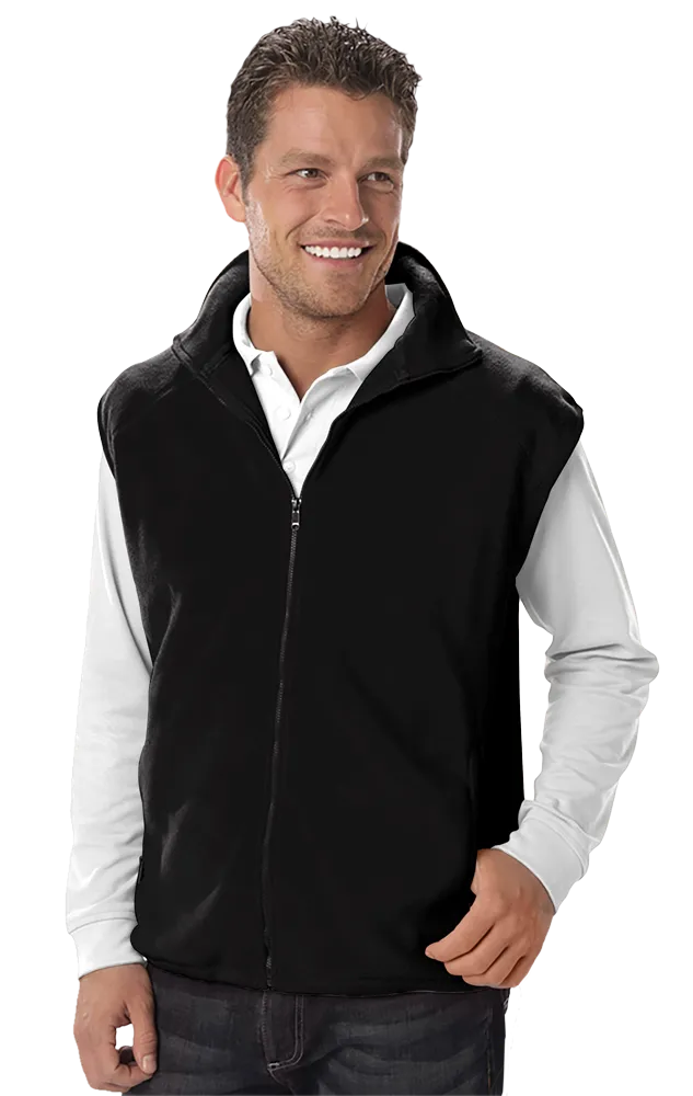 Blue Generation Adult Micro Fleece Zip Front Vest-BG9953