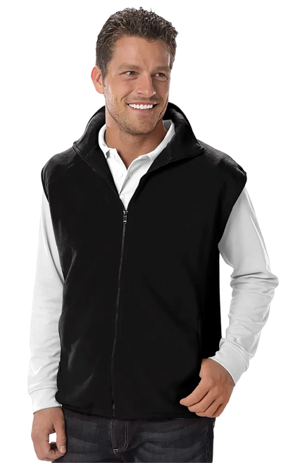 Blue Generation Adult Micro Fleece Zip Front Vest-BG9953