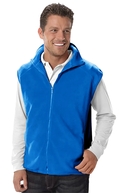 Blue Generation Adult Micro Fleece Zip Front Vest-BG9953