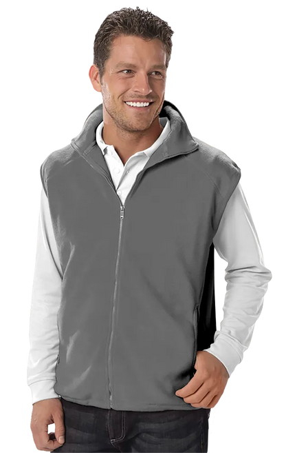 Blue Generation Adult Micro Fleece Zip Front Vest-BG9953