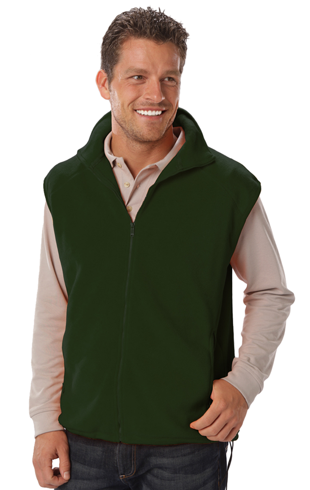 Blue Generation Adult Micro Fleece Zip Front Vest