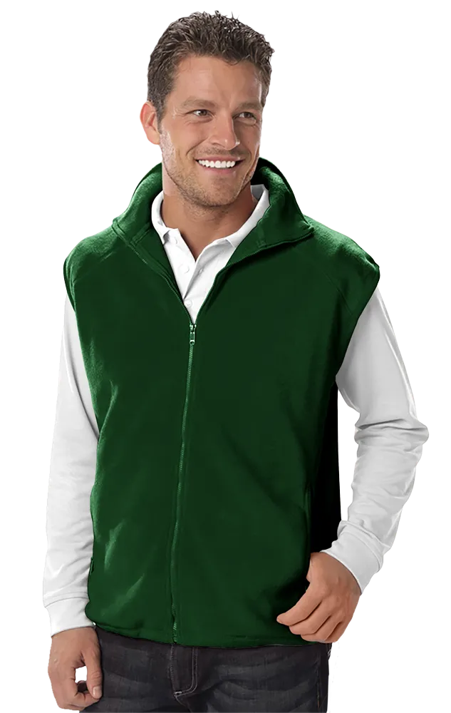 Blue Generation Adult Micro Fleece Zip Front Vest-BG9953
