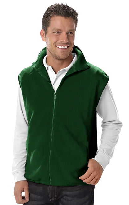 Blue Generation Adult Micro Fleece Zip Front Vest-BG9953