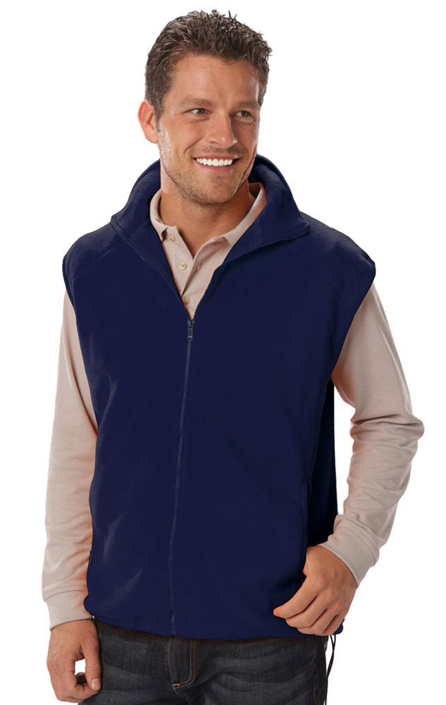 Blue Generation Adult Micro Fleece Zip Front Vest