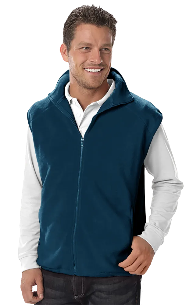 Blue Generation Adult Micro Fleece Zip Front Vest-BG9953