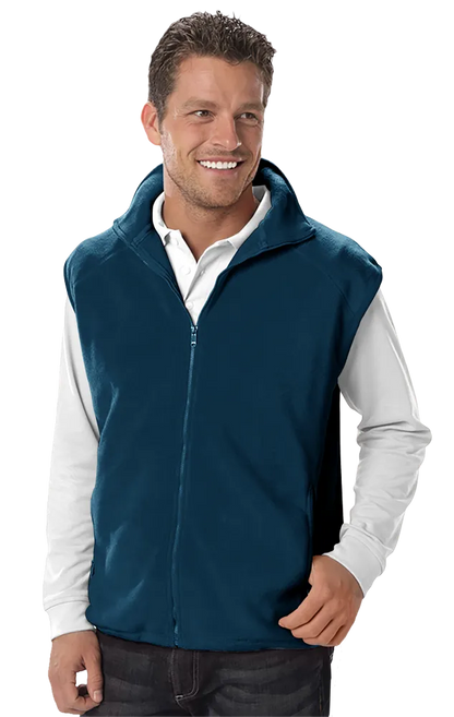 Blue Generation Adult Micro Fleece Zip Front Vest-BG9953
