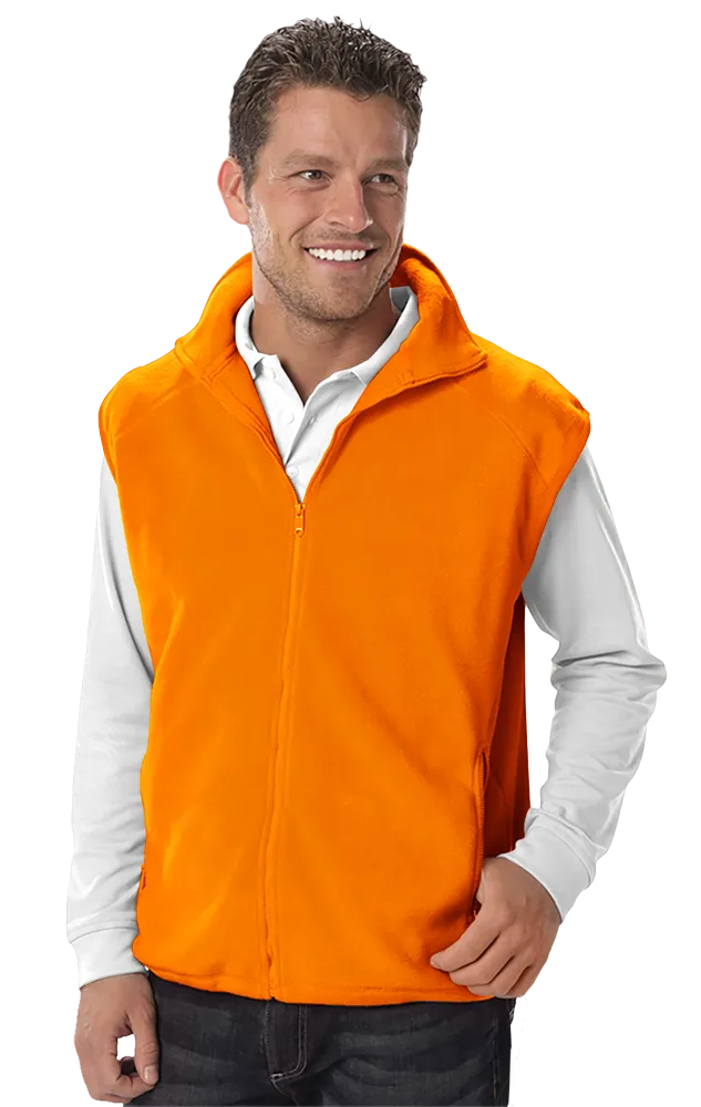 Blue Generation Adult Micro Fleece Zip Front Vest-BG9953