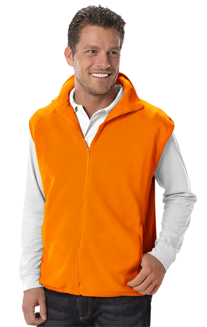 Blue Generation Adult Micro Fleece Zip Front Vest-BG9953