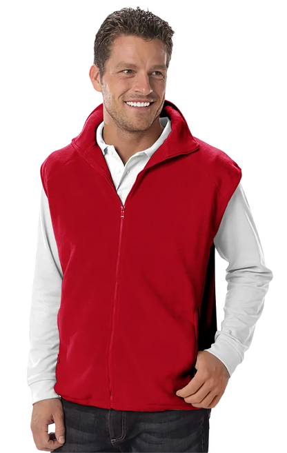 Blue Generation Adult Micro Fleece Zip Front Vest-BG9953
