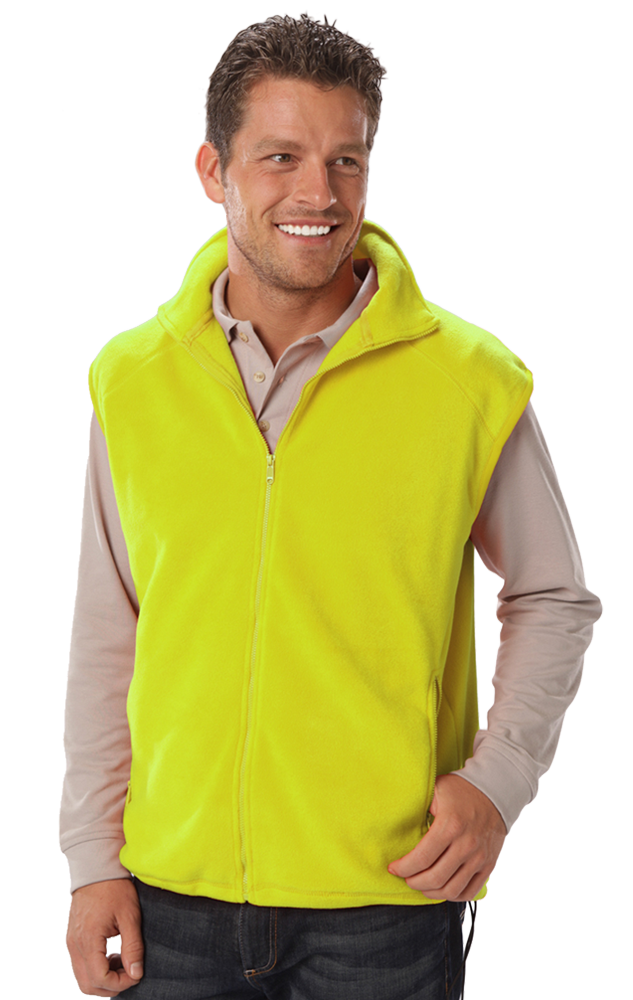 Blue Generation Adult Micro Fleece Zip Front Vest