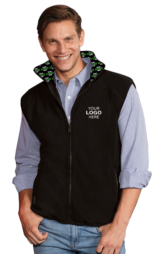 Blue Generation Your Logo Here Adult MicroFleece Zip Front Vest-BG9953H