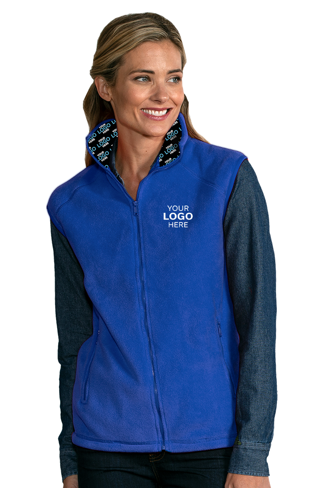 Blue Generation Your Logo Here Adult MicroFleece Zip Front Vest-BG9953H