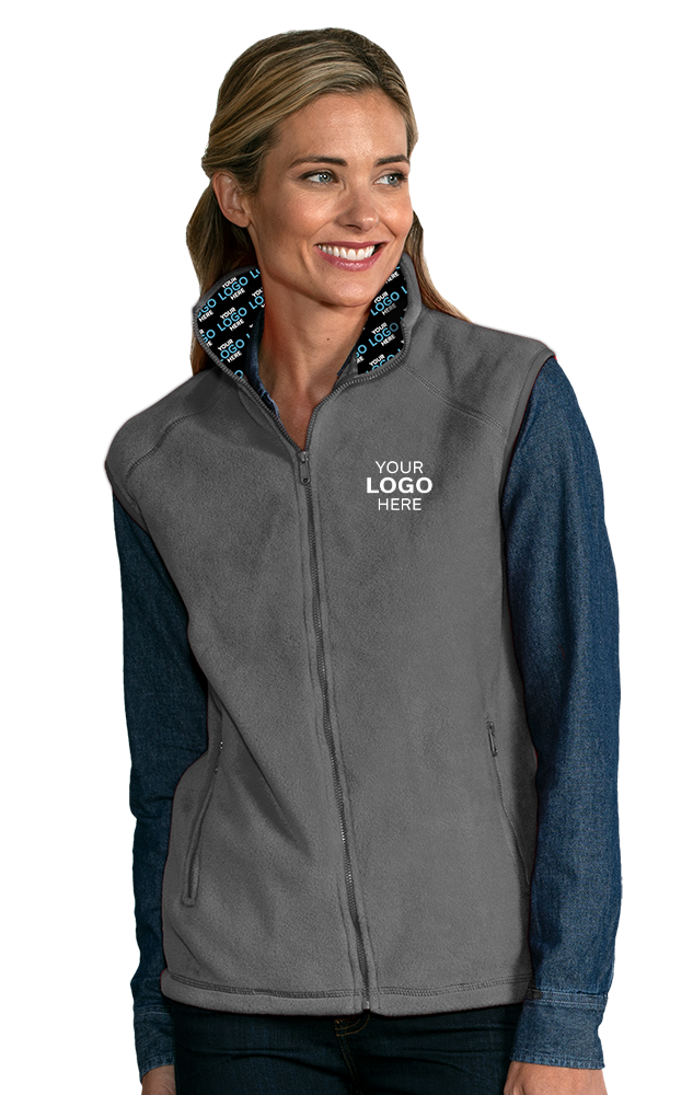 Blue Generation Your Logo Here Adult MicroFleece Zip Front Vest-BG9953H
