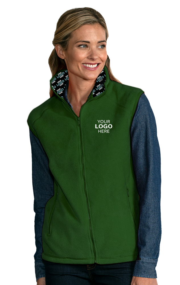 Blue Generation Your Logo Here Adult MicroFleece Zip Front Vest-BG9953H