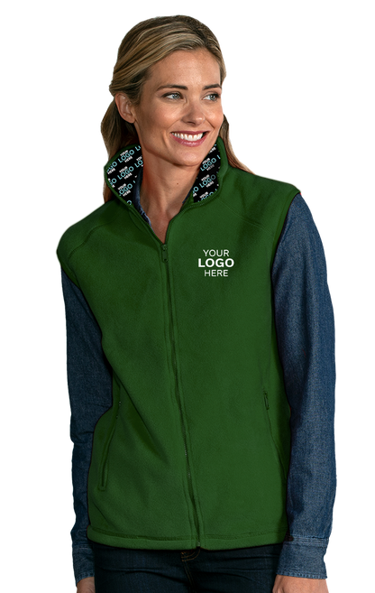 Blue Generation Your Logo Here Adult MicroFleece Zip Front Vest-BG9953H