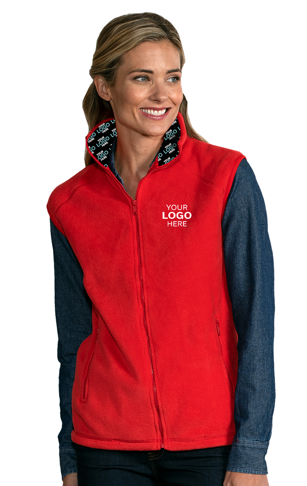 Blue Generation Your Logo Here Adult MicroFleece Zip Front Vest-BG9953H