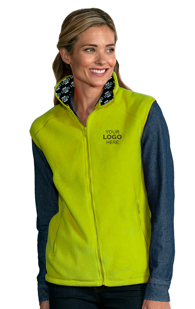 Blue Generation Your Logo Here Adult MicroFleece Zip Front Vest-BG9953H