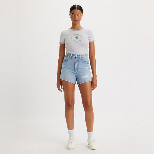 Levi's Women High Waisted Mom Shorts - Light Touch