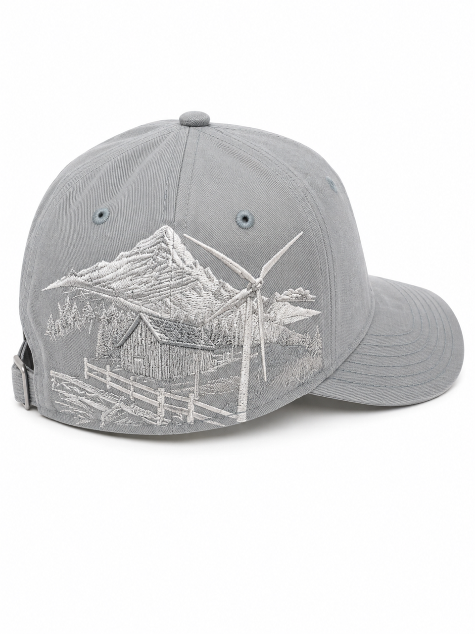 DRI-DUCK Gray Outdoor Embroidered Baseball Cap - 3347
