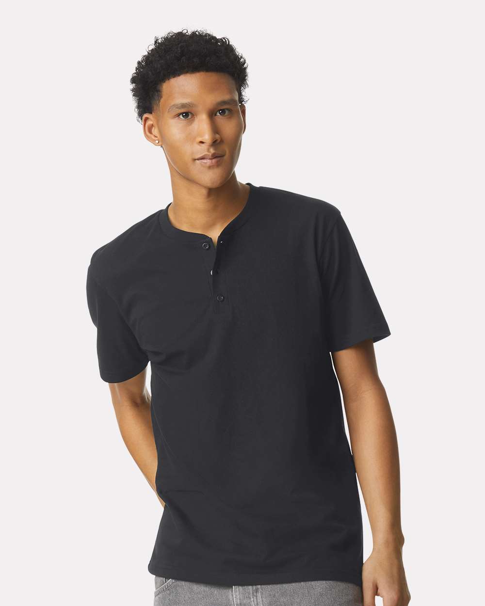 American Apparel CVC Henley Tee – Basics Clothing Store
