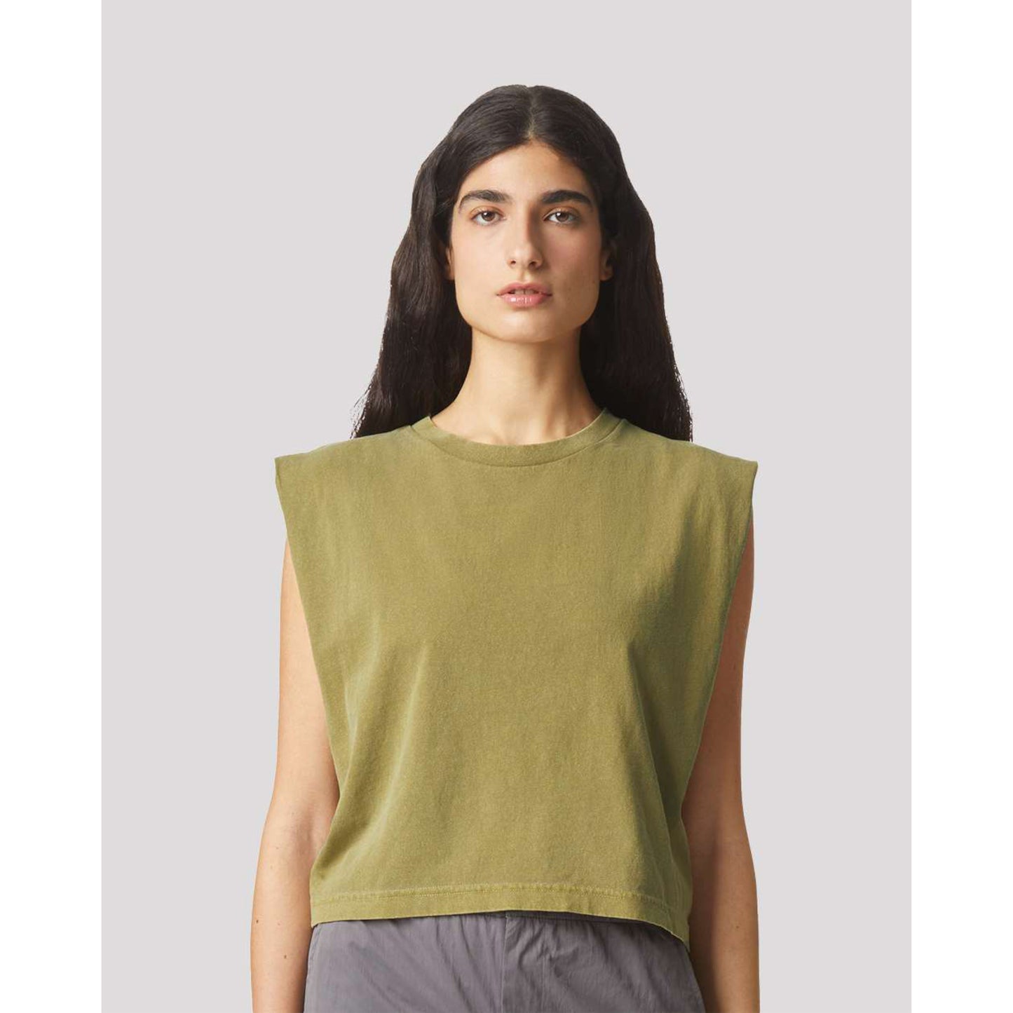 American Apparel Garment-Dyed Women's Heavyweight Muscle Tee