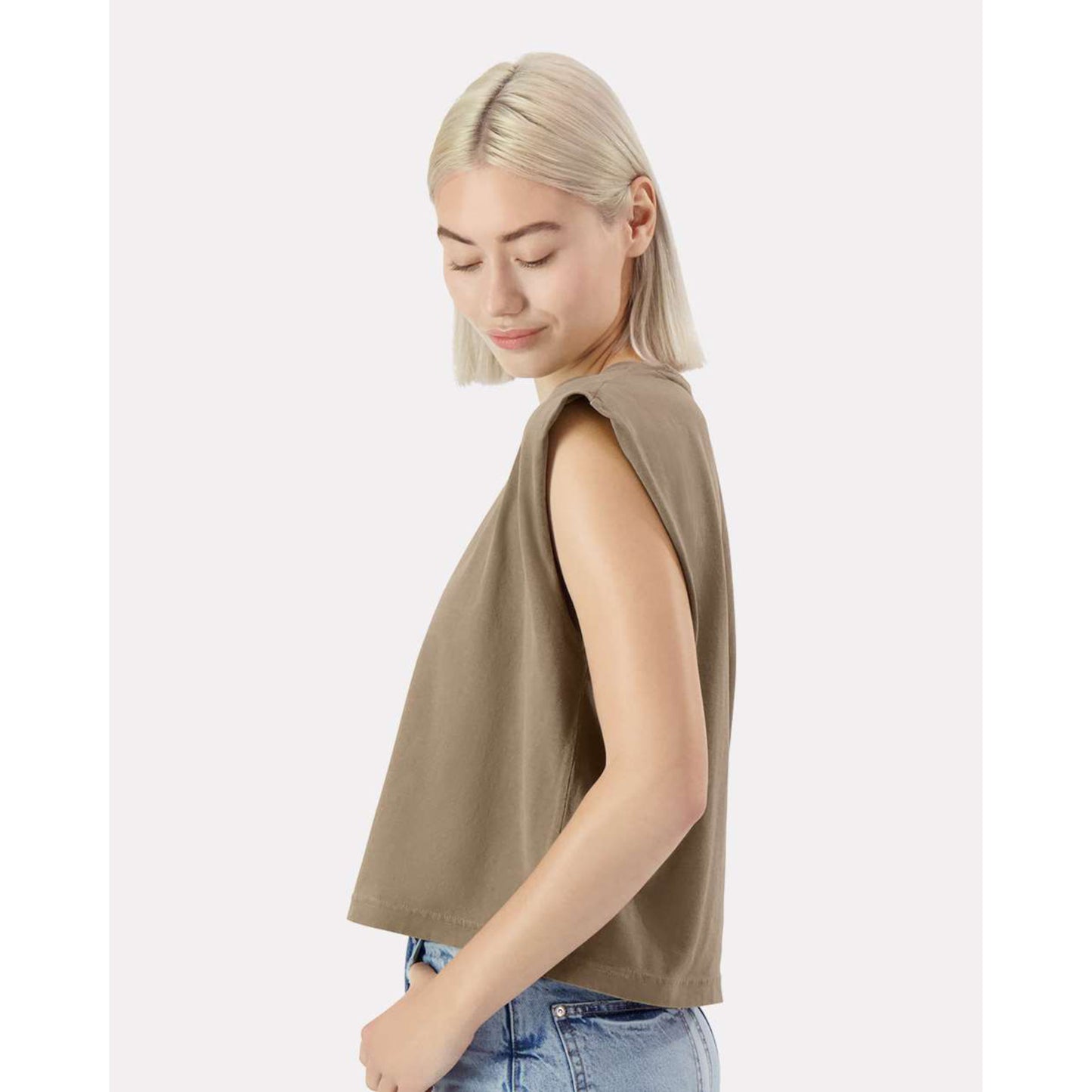 American Apparel Garment-Dyed Women's Heavyweight Muscle Tee