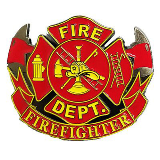Patriotic Collector Series Black Iron Belt Buckles - Fire Fighter - B0194