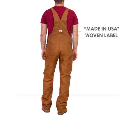 Round House MADE IN USA #83 Heavy Duty Brown Duck Bib Overalls