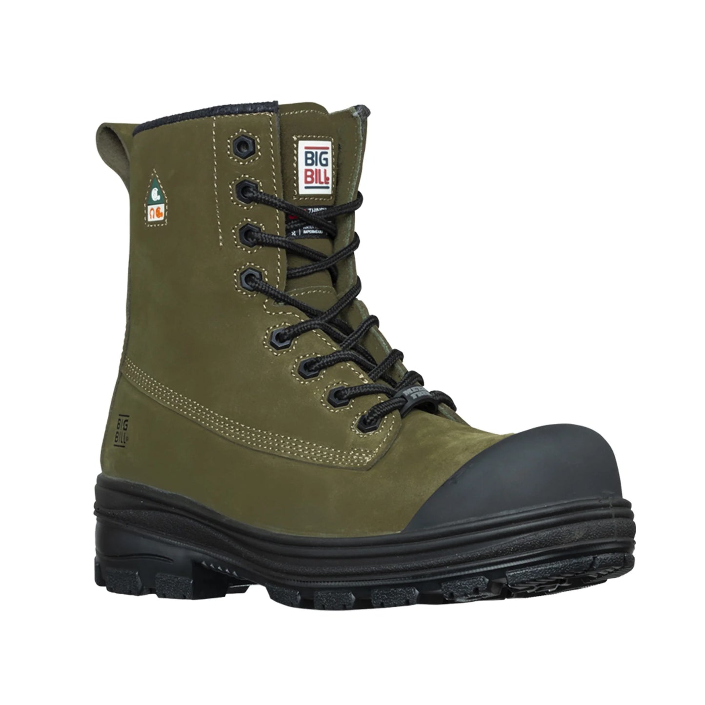 Big Bill Men’s Original Metal Free Work Boots 8" -BB5040 -Military olive green