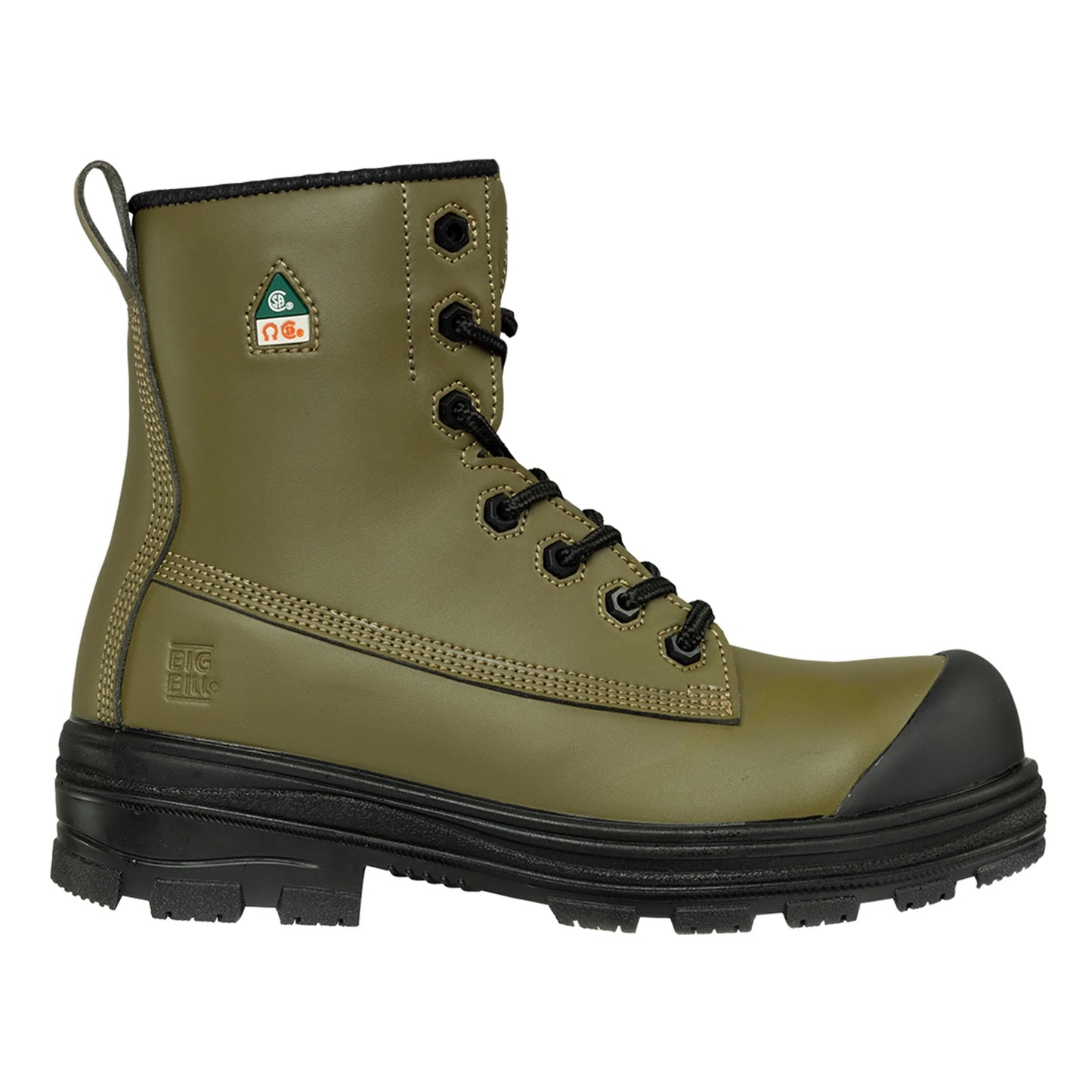 Big Bill Men’s Vegan Metal Free Work Boots 8" -BB5240 -Military olive green