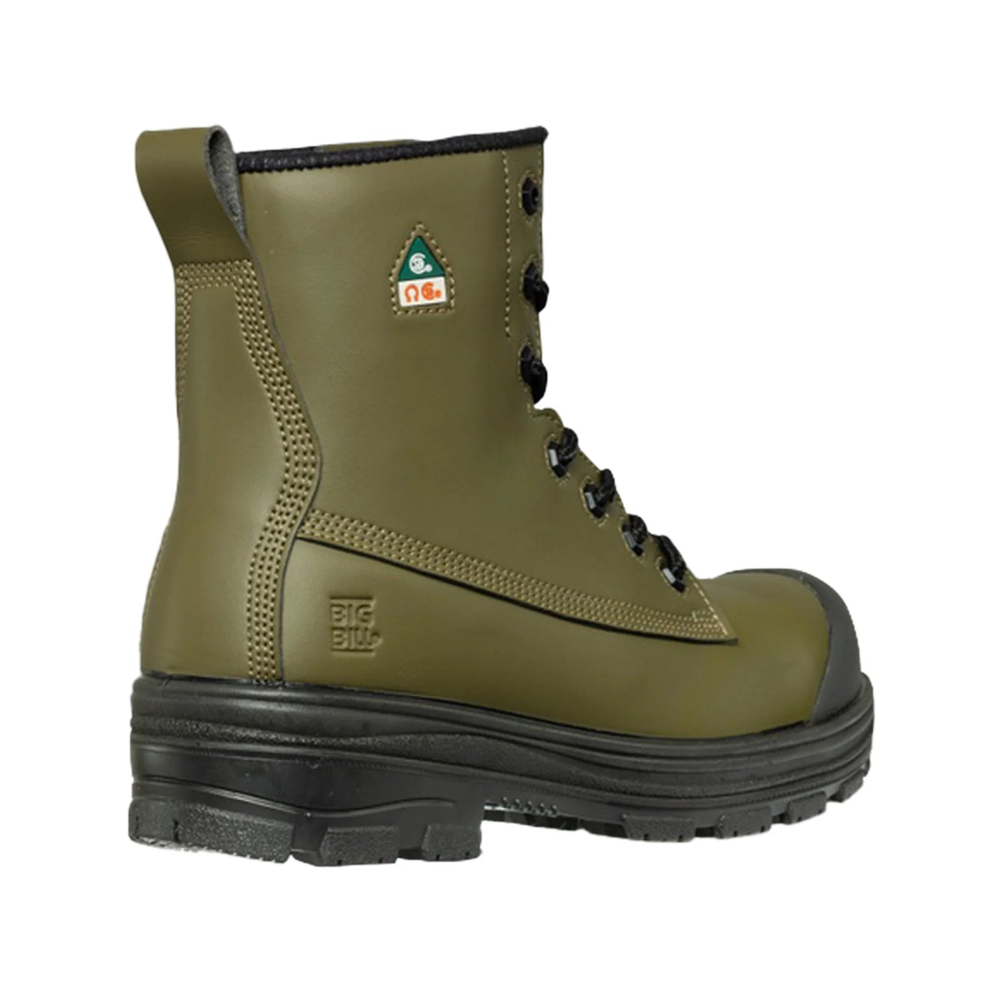 Big Bill Men’s Vegan Metal Free Work Boots 8" -BB5240 -Military olive green