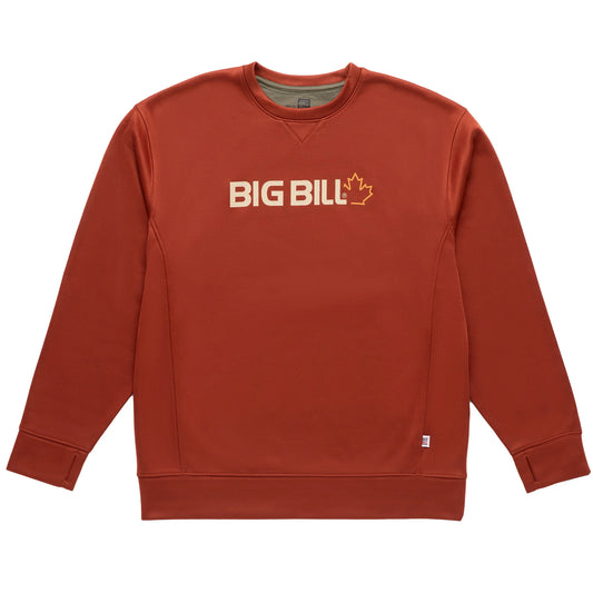 Big Bill Technical Fleece Crewneck with Graphic Logo -BBFL70