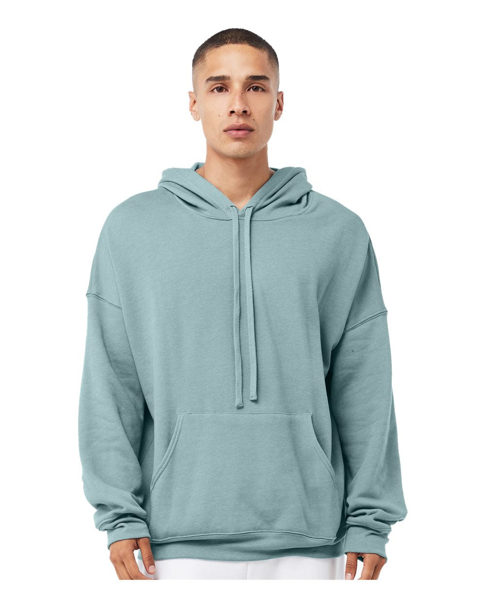 Drop shops shoulder cut out front hoodie