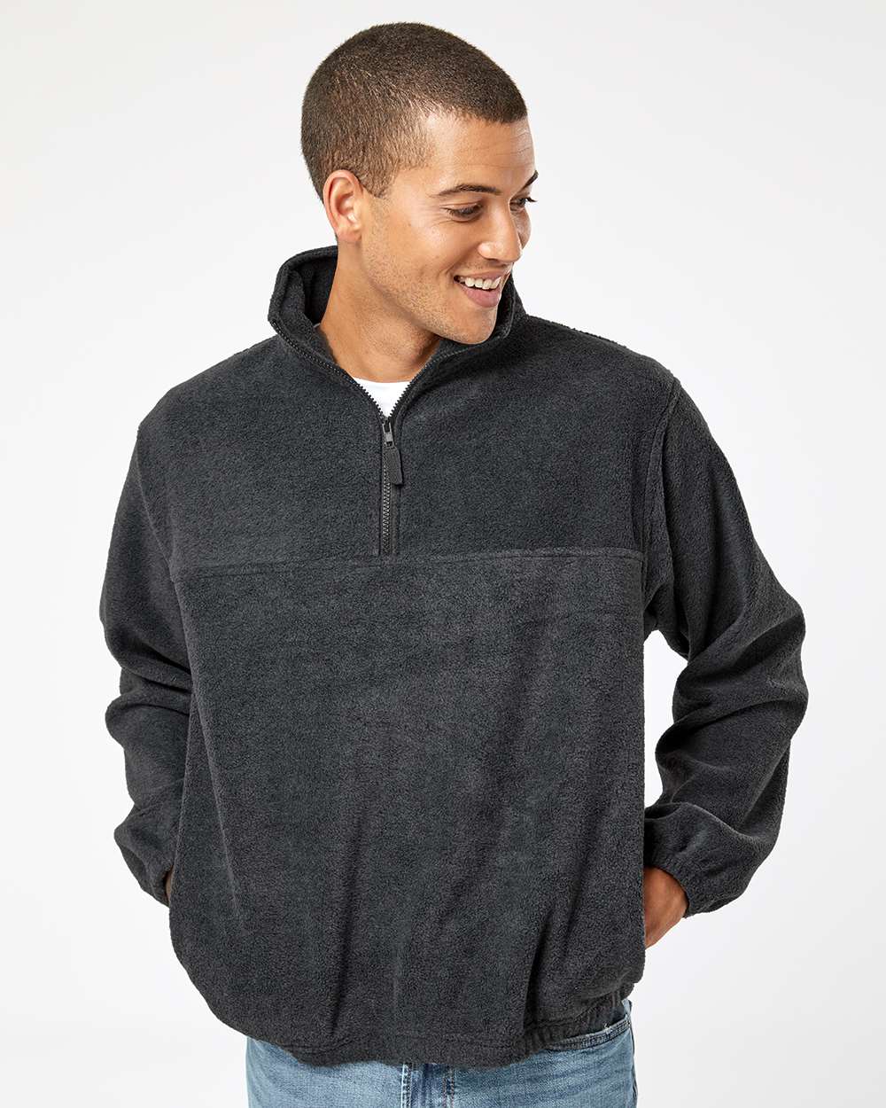 Burnside Polar Fleece Quarter-Zip Pullover