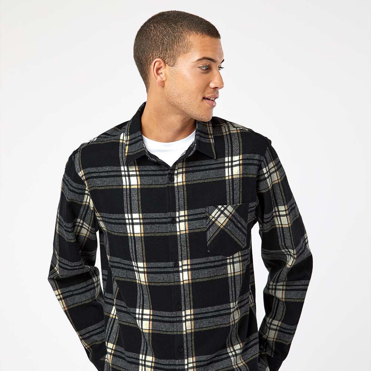 Burnside B8212 Open Pocket Flannel Shirt