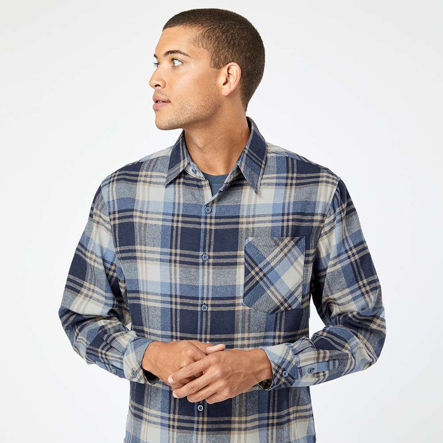 Burnside B8212 Open Pocket Flannel Shirt