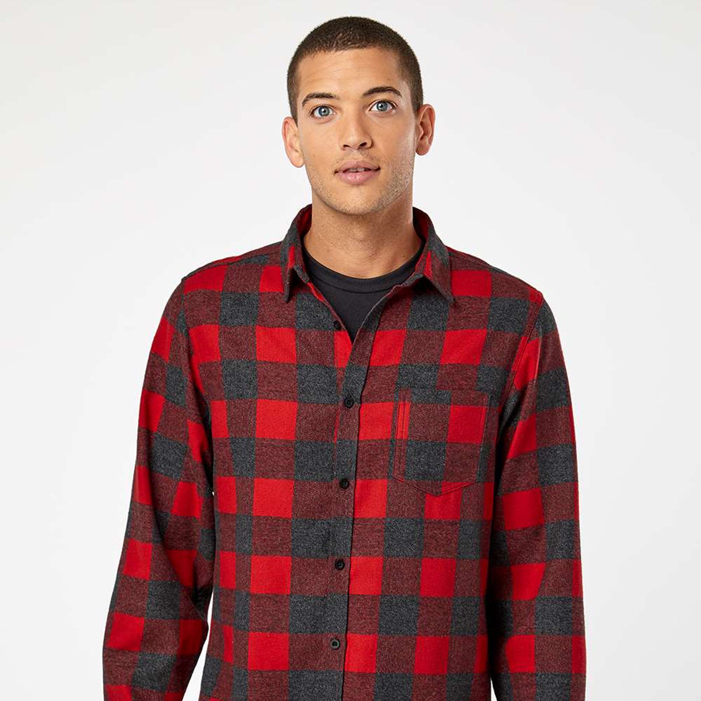 Burnside B8212 Open Pocket Flannel Shirt