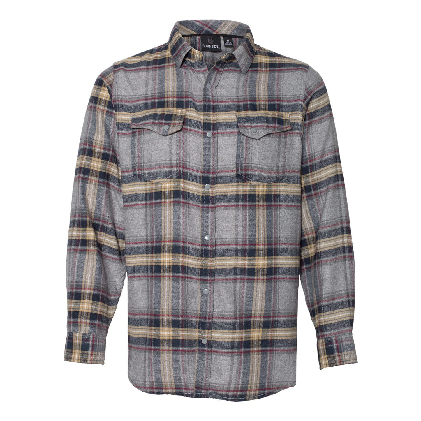 Burnside B8219 Snap Front Plaid Flannel Shirt