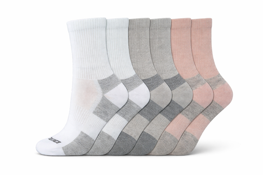 Dickies Women's 6 Packs Dri-Tech Mid Crew Socks, Sizes 6-9 ( I611036 ) - Basics Clothing Store