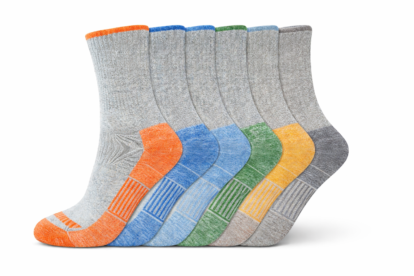 Dickies Women's 6 Packs Dri-Tech Mid Crew Socks, Sizes 6-9 ( I611036 ) - Basics Clothing Store