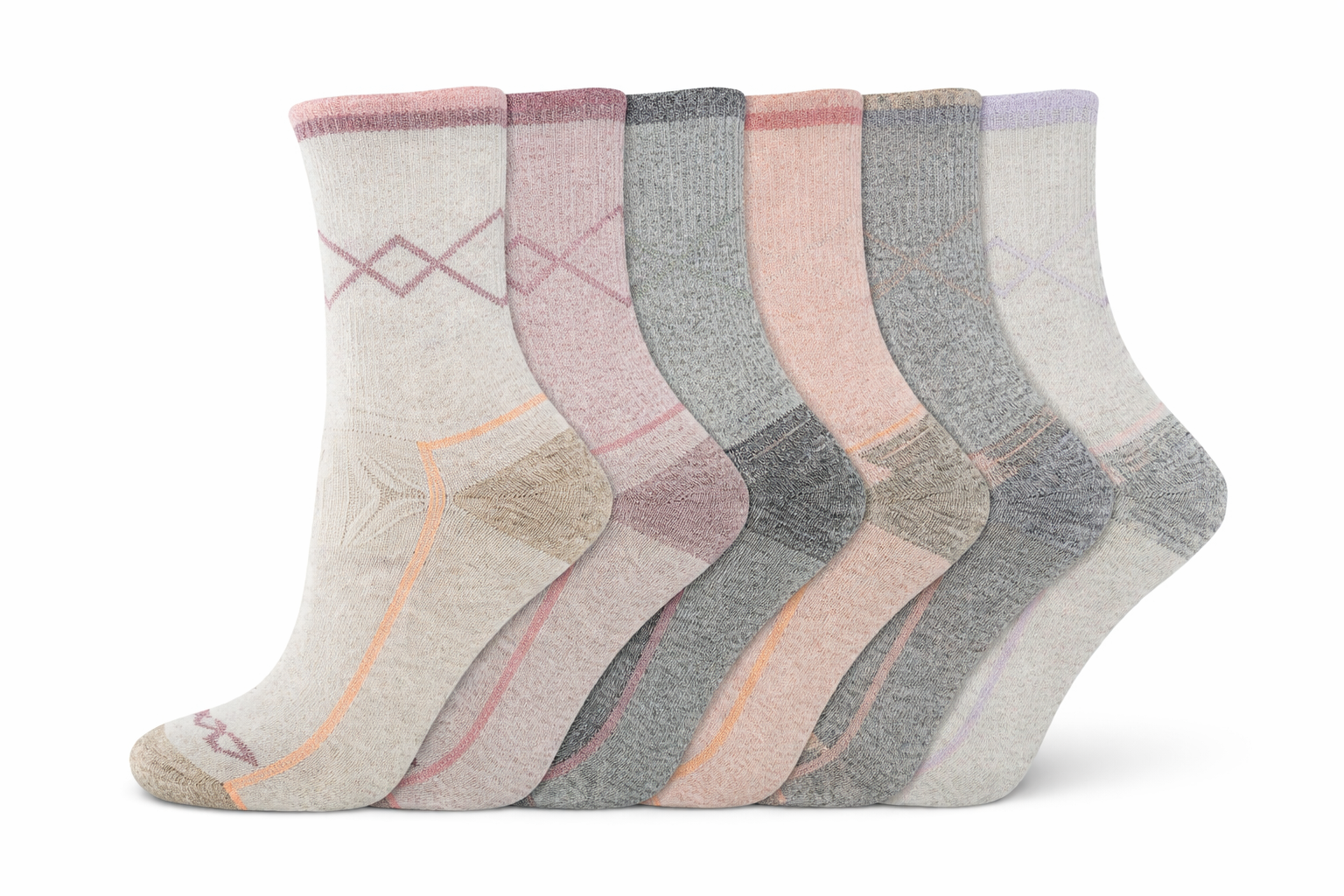 Dickies Women's 6 Packs Dri-Tech Mid Crew Socks, Sizes 6-9 ( I611036 ) - Basics Clothing Store